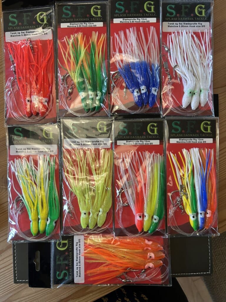 SFG Torsk og Sej Blæksprutter Rig 0.80 mm 8/0
