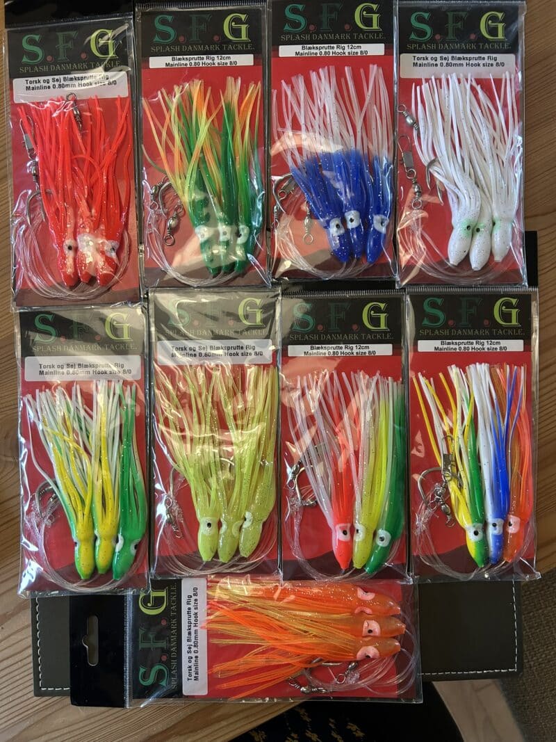 SFG Torsk og Sej Blæksprutter Rig 0.80 mm 8/0